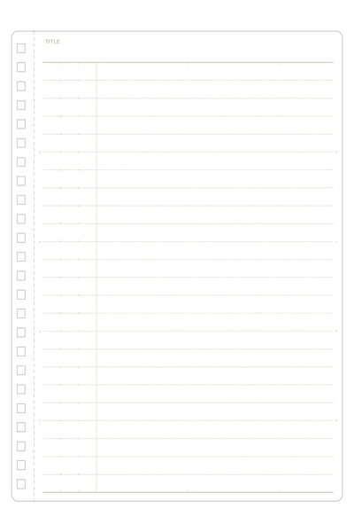Mnemosyne Notebook - 8mm, Ruled, 80 Micro-Perforated Sheets