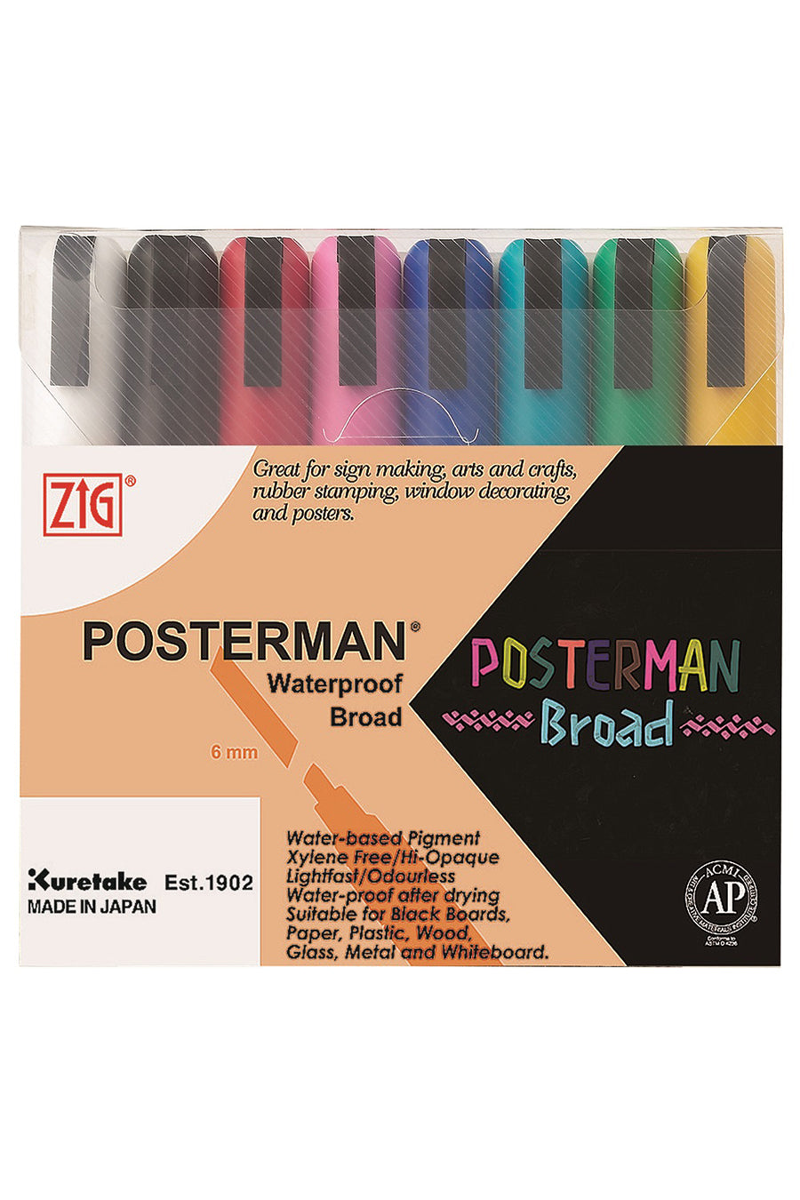 ZIG Posterman Markers 8/PKG