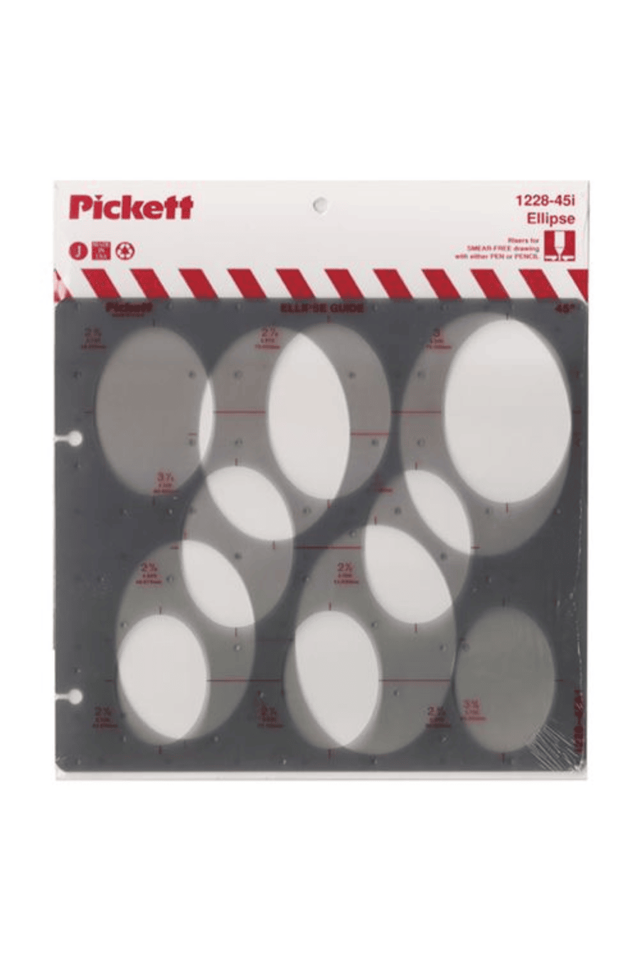 Pickett 45 Degree Ellipse Template