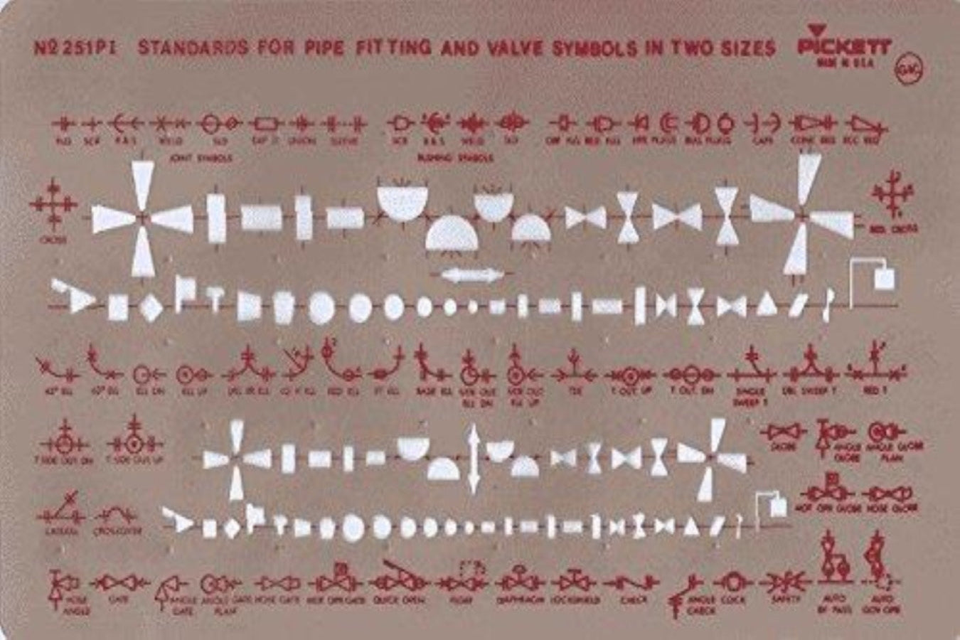 Pickett Schematic Piping Indicator Template