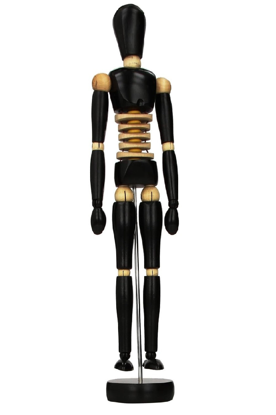 12" A Male W/STD Black Manikin With Flexible Hips