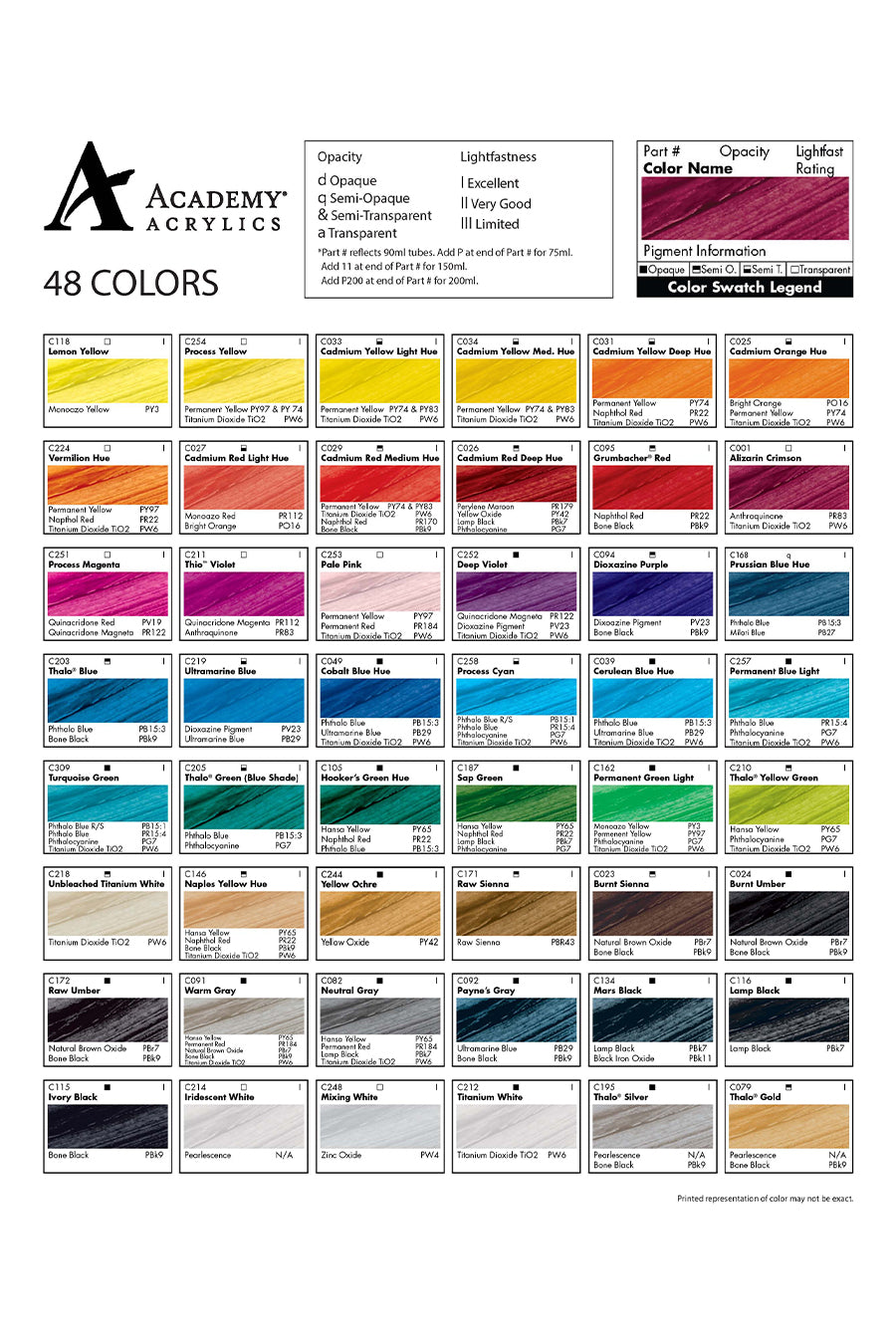 Grumbacher® Academy® Acrylic Pink Color Family