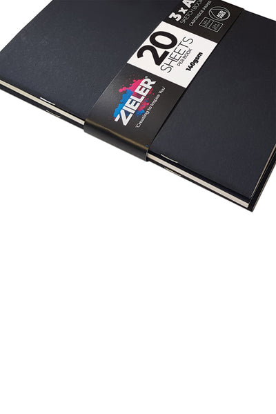 A5 Sketchbook - Soft Cover -140gsm, 20 sheets - Pack of 3 - by Zieler | 09290033