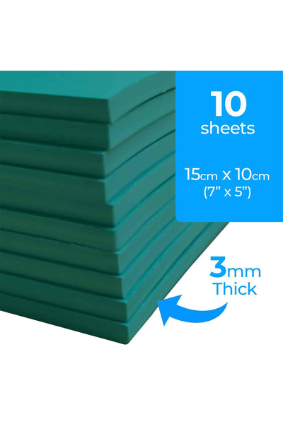 10 x 15cm Soft Cut Lino Printing Bloc Sheets (150mm x 100mm x 3mm) - Pack of 10 | 09299287