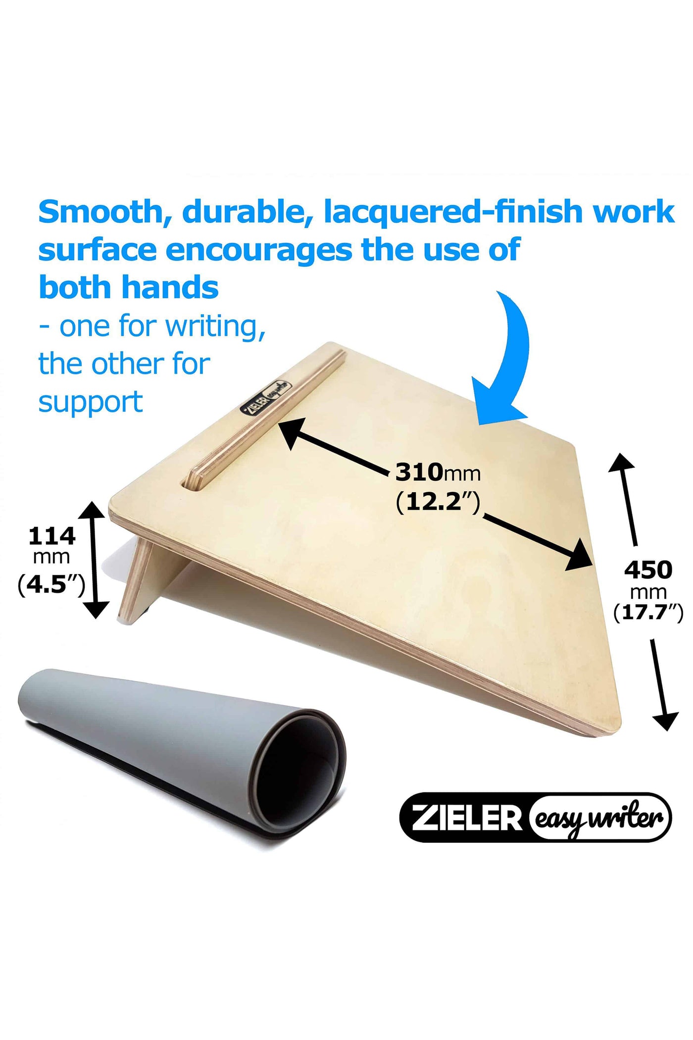 Large (A3) Wooden Ergonomic Writing Slope with Grip Mat  - by Zieler Easywriter | 09299296