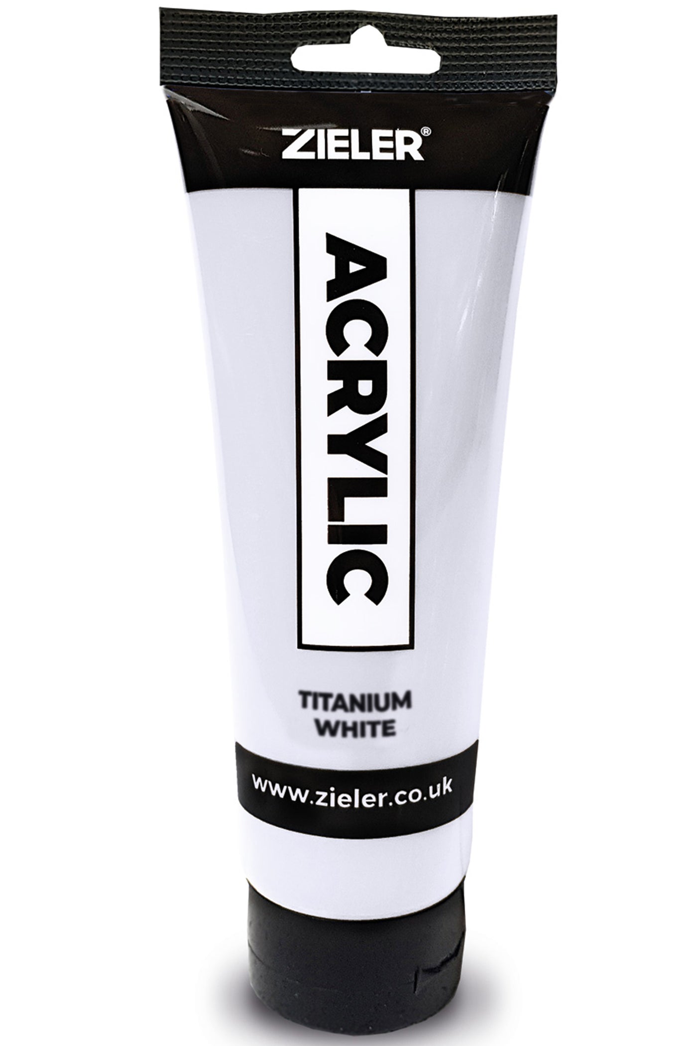 Premium Acrylic Paint | High Pigment (120ml Tube) by Zieler - Titanium White