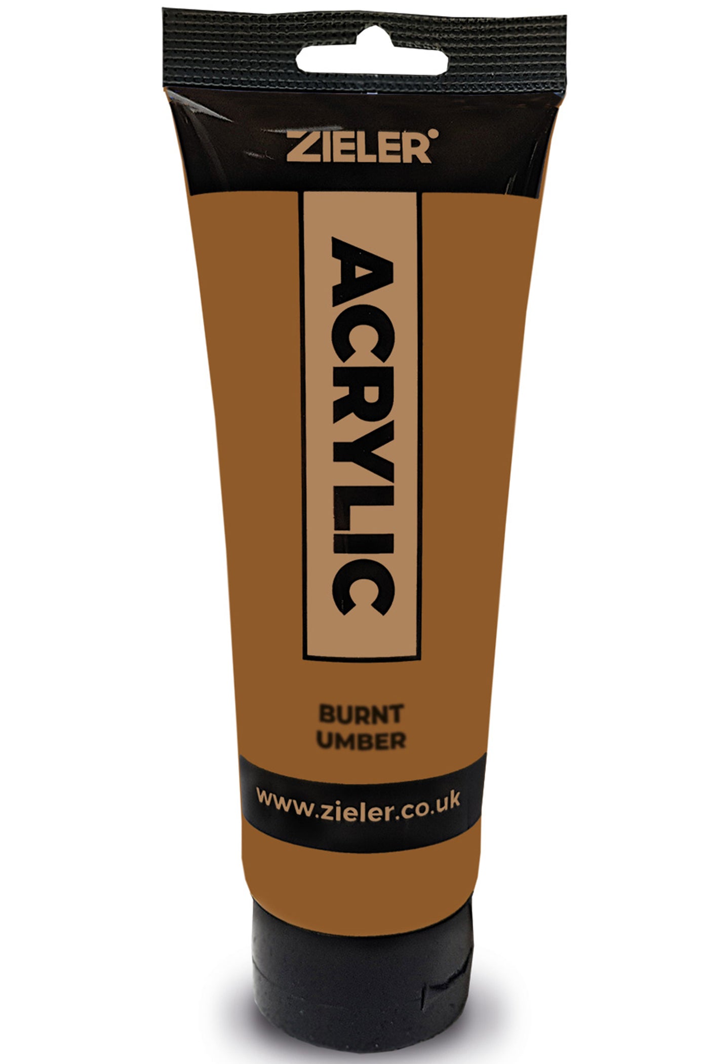 Premium Acrylic Paint | High Pigment (120ml Tube) by Zieler - Burnt Umber