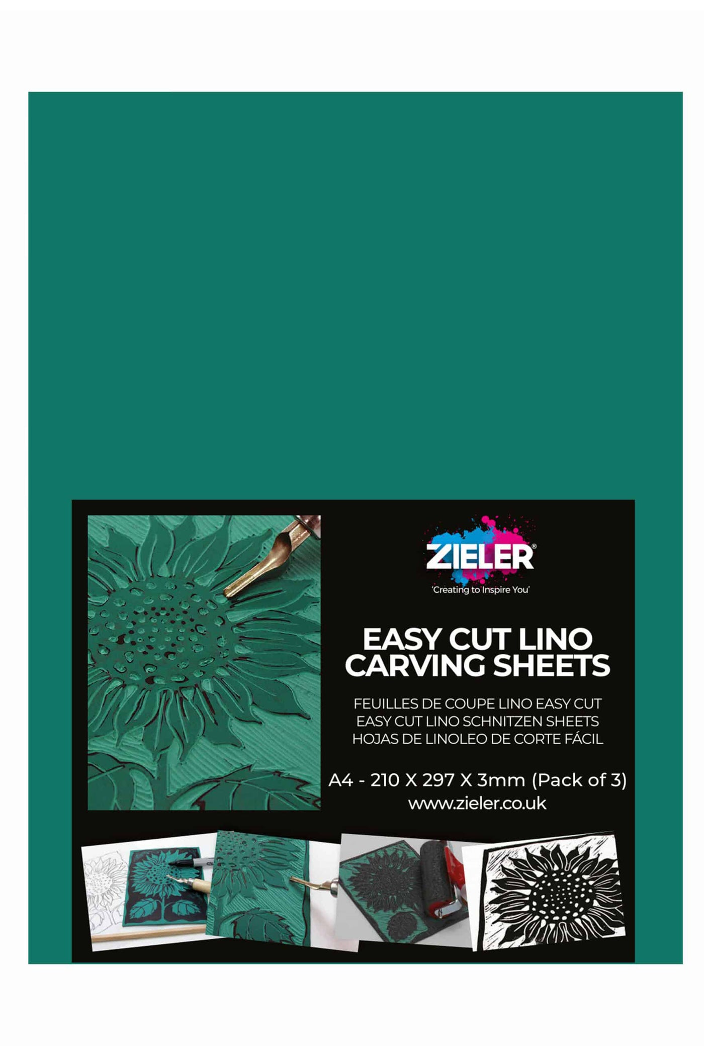 A4 Soft Cut Lino Printing Bloc Sheets (297mm x 210mm x 3mm) - Pack of 3 | 09299527