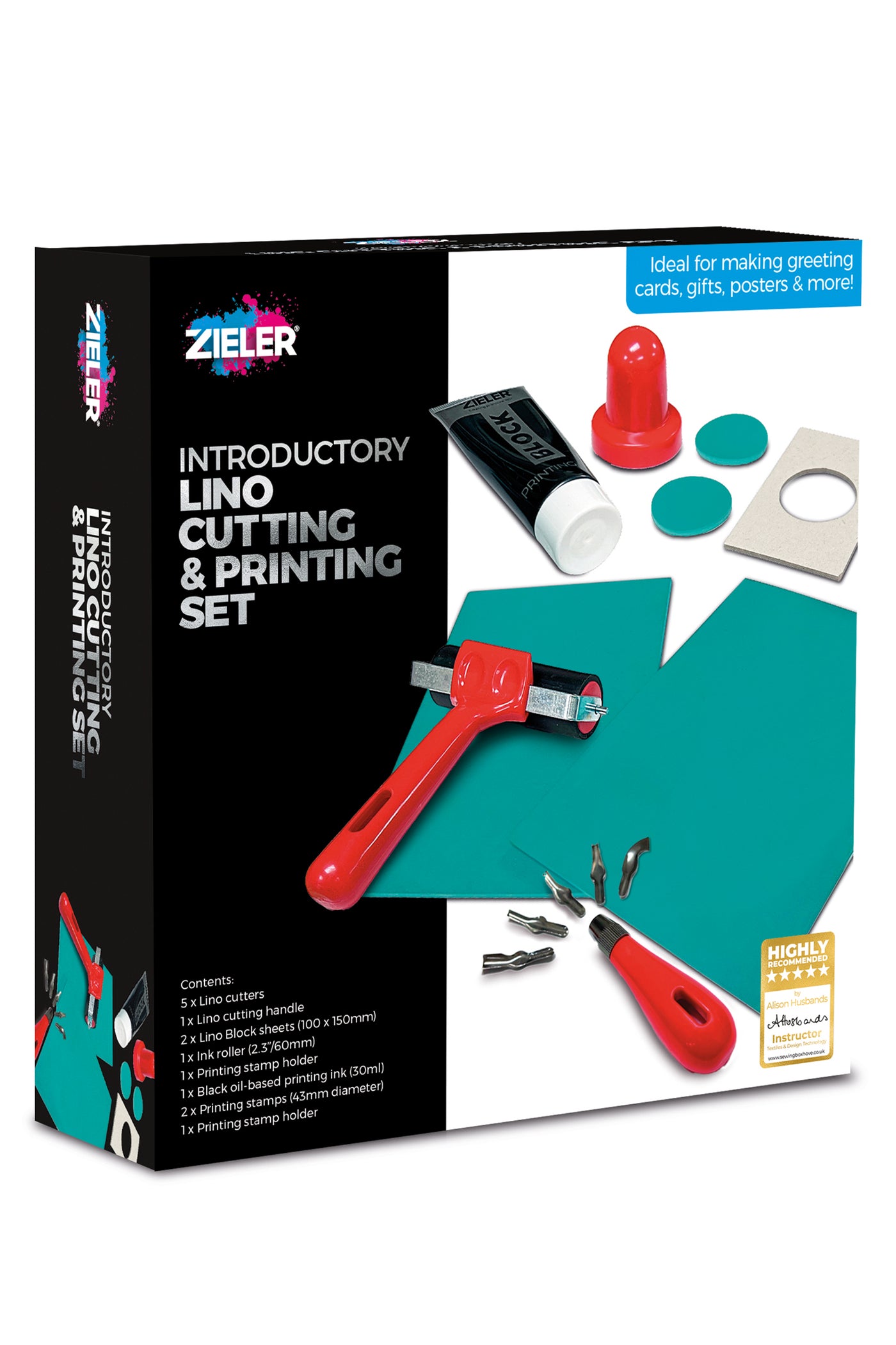 Introductory Lino Cutting & Printing Set | Ideal for Beginners | by Zieler® | 09299557