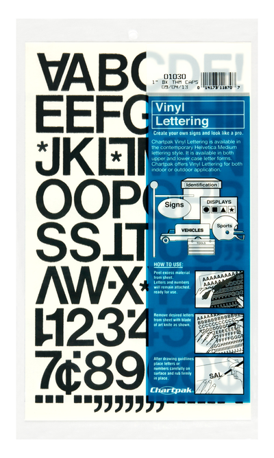 Westcott Stencil Lettering Guide - Caps and Numbers, 3/4
