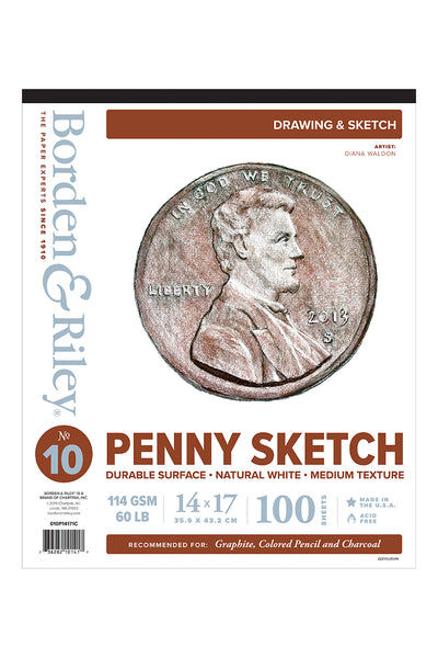 10 Penny Sketch, 14x17 Sketch Pad