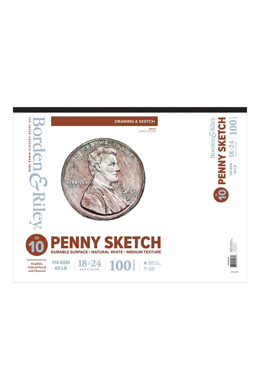 10 Penny Sketch, 18x24 Sketch Pad