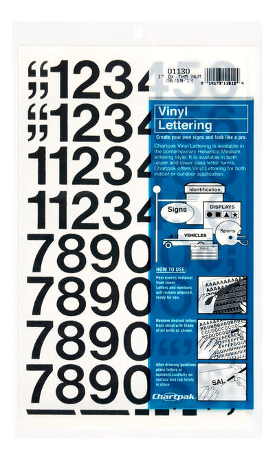 Graphic Products Permanent Adhesive Vinyl Letters and Numbers, Blue,  160/pkg 
