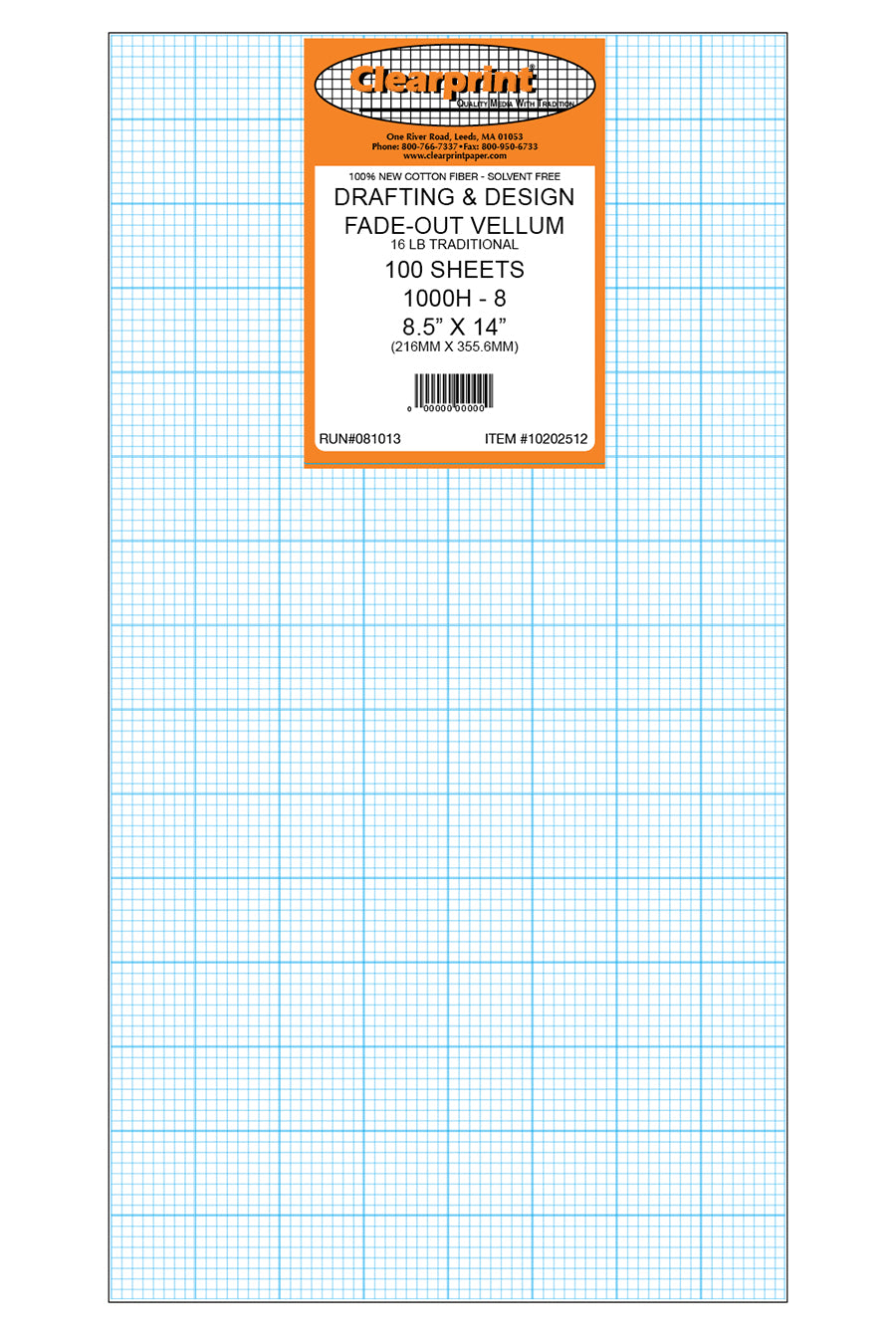 1000H-8  8-1/2x14 100 Sheet Pack
