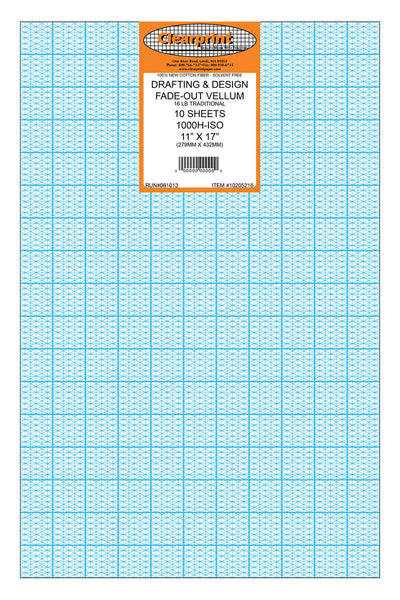 1000H-ISO  11x17 Isometric 10 Sheet Pack