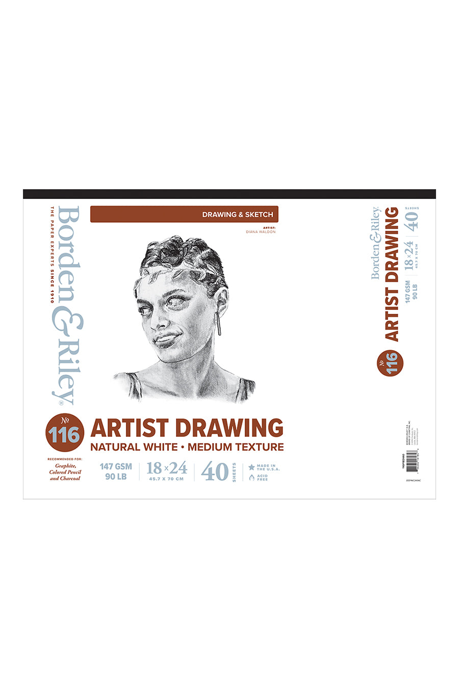 116 Artist Drawing, 18x24 Drawing Pad