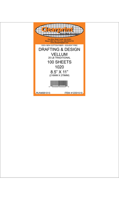 1020  8-1/2x11 100 Sheets