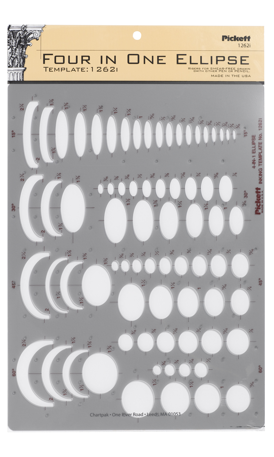Four-In-One Ellipse Template