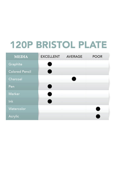 120P Bristol Plate 11x14 Bristol Pad