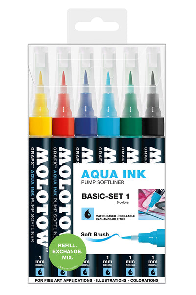 Aqua Ink Pump Softliner 6pc Basic Set 1