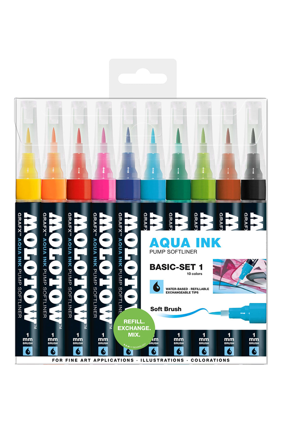 Aqua Ink Pump Softliner 10pc Set