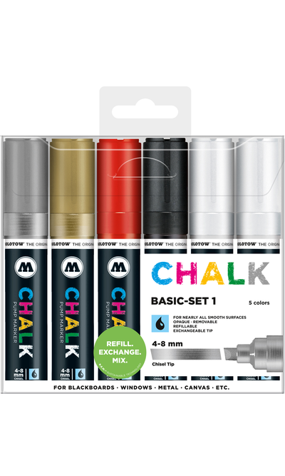 Chalk Marker 4-8mm 6pc Basic Set