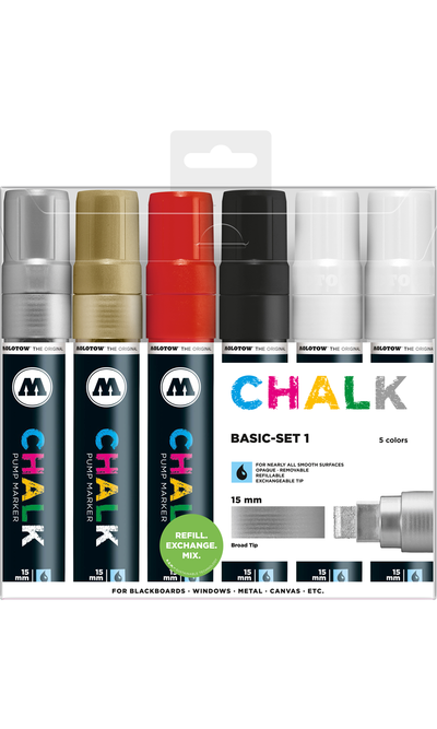 Chalk Marker 15mm 6pc Basic Set