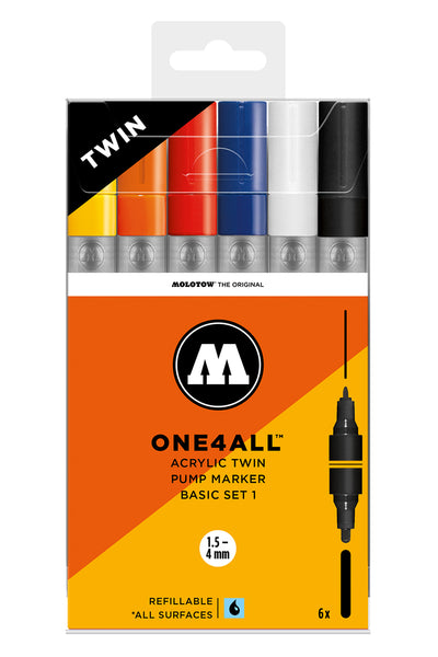 ONE4ALL Acrylic Twin 6pc Basic Set 1