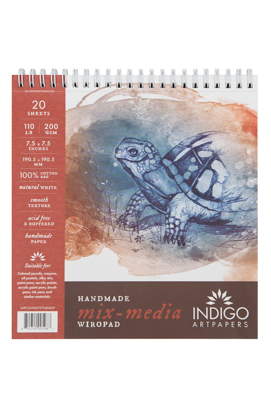 Indigo Art Papers Hand Crafted Mixed Media Paper - 24 Sheets