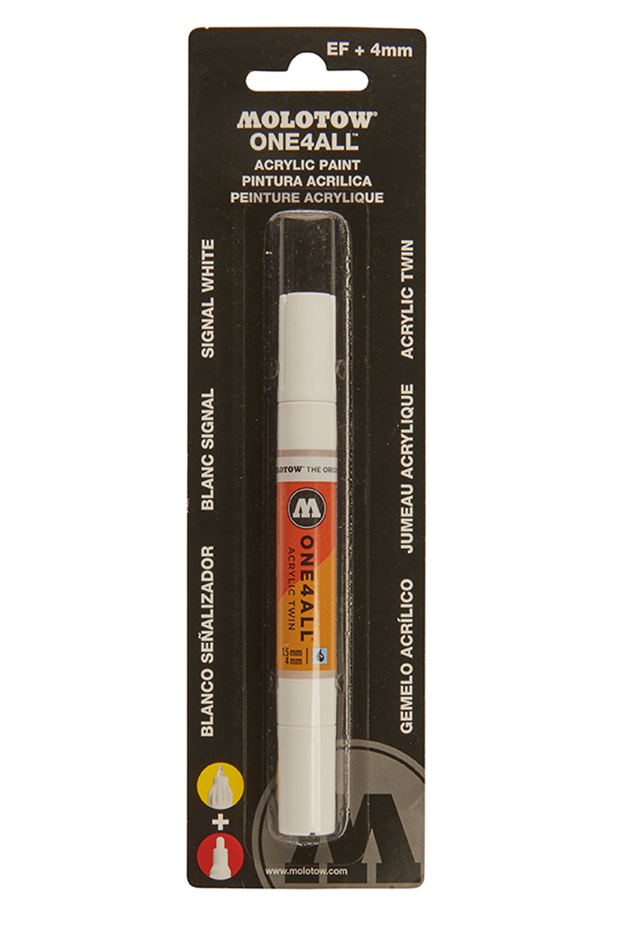 Acrylic Twin Signal White Marker, Carded