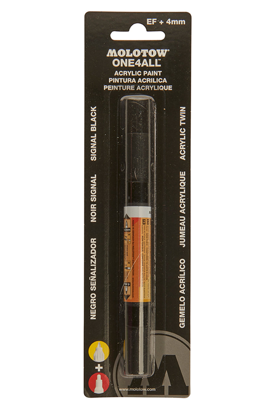 Acrylic Twin Signal Black Marker, Carded