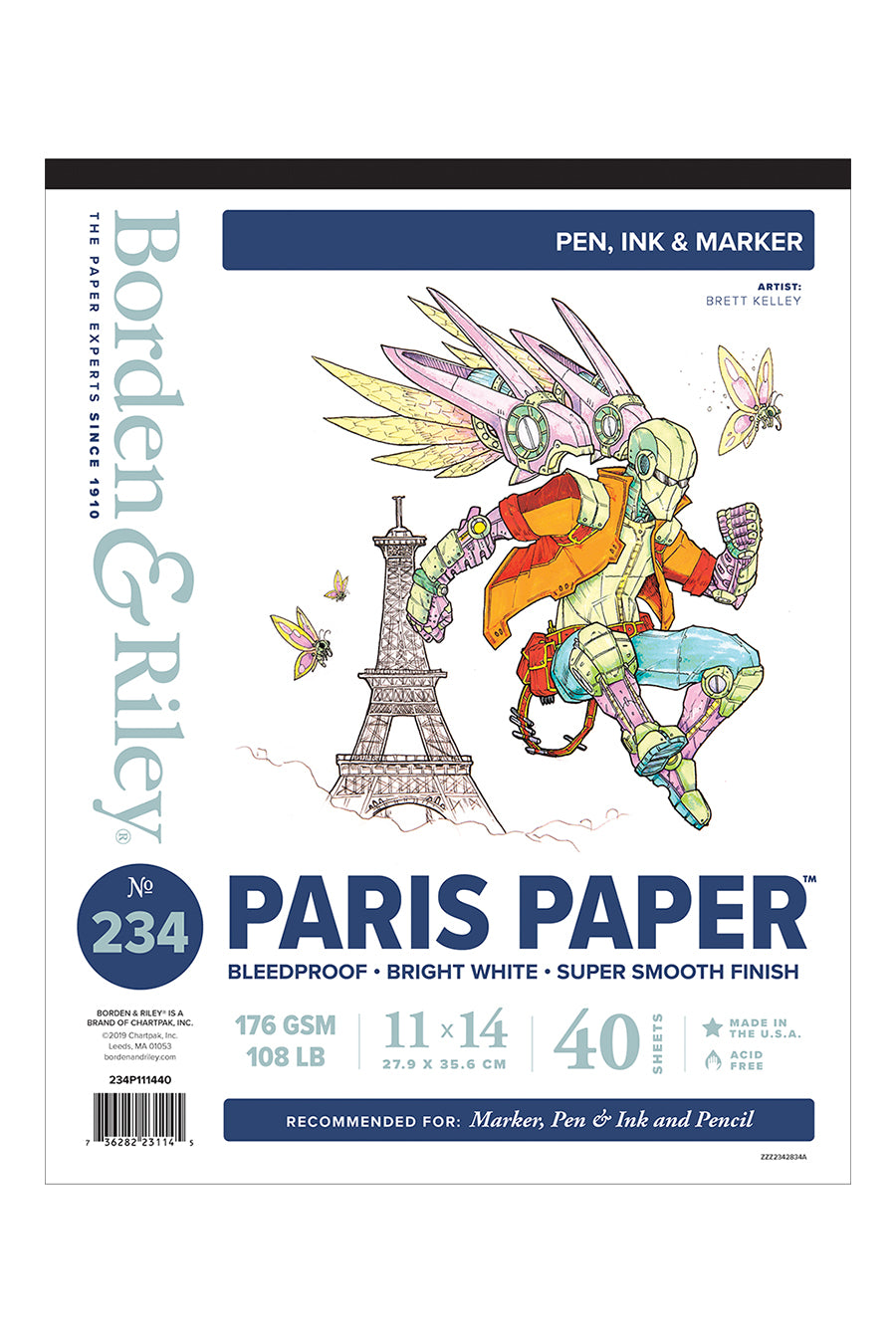 234 Paris Paper, 11x14 Drawing Pad