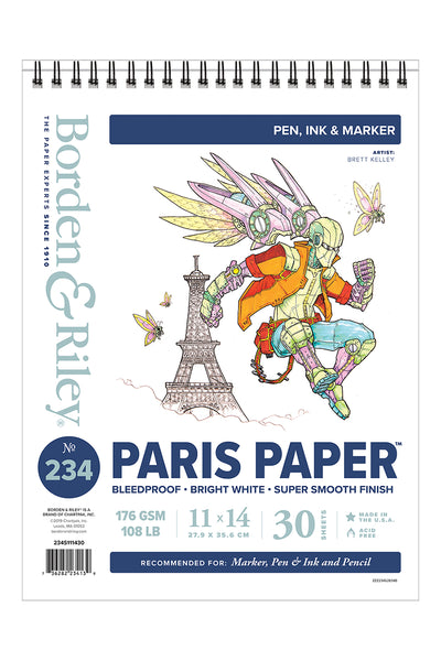 234 Paris Paper, 11x14 Spiral Pad