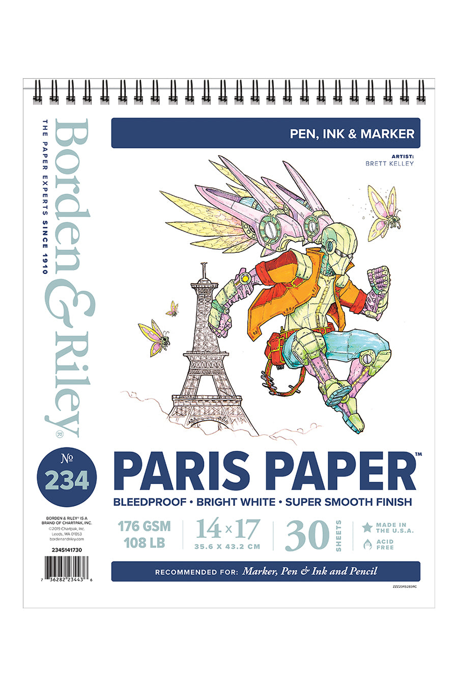 234 Paris Paper, 14x17 Spiral Pad