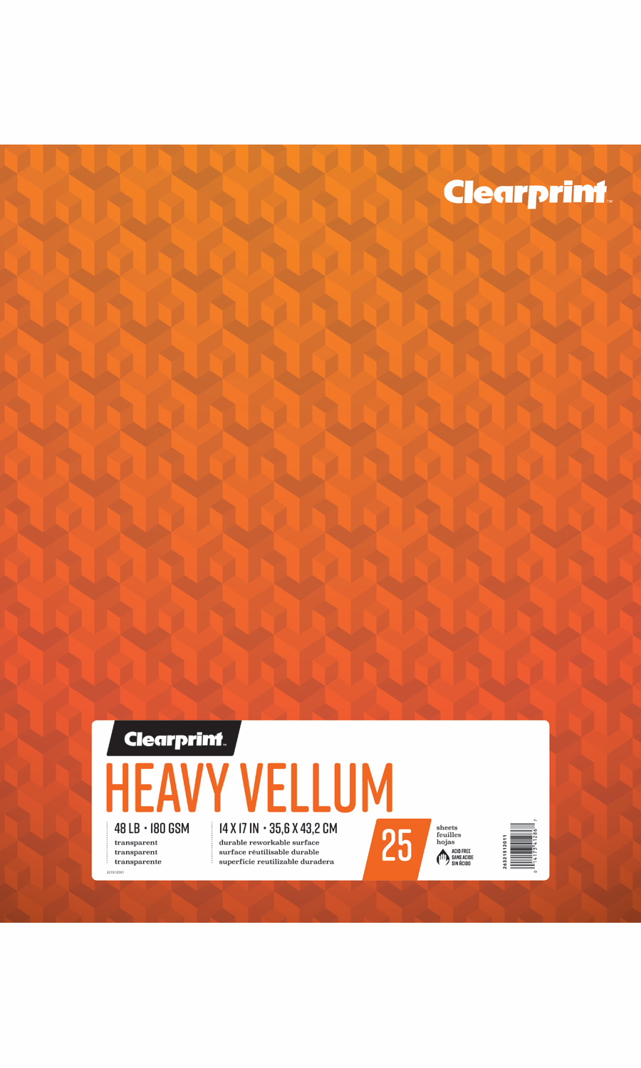 Trace Heavy Vellum 14 x 17 180GSM 25 Sheets