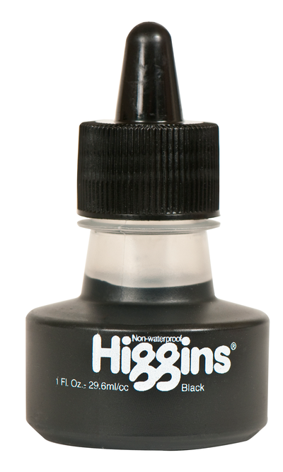 Higgins Fountain Pen India Ink 2.5oz | Black