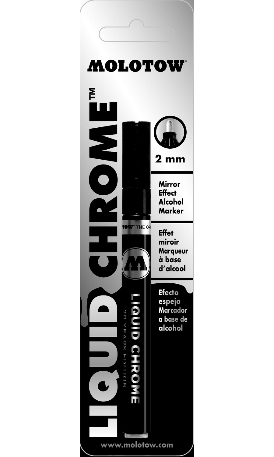 2mm Liquid Chrome Marker, Carded