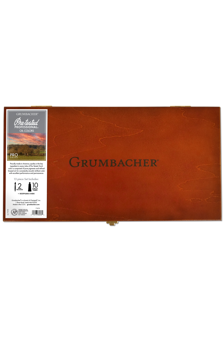 Grumbacher® Pre-tested® Oil Wood Box Set, 13 pcs