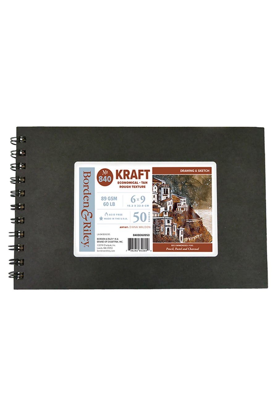 840 Kraft 6x9 Hardcover Book