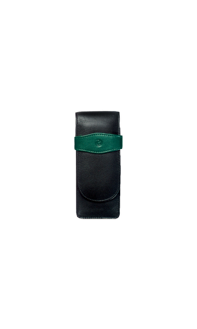 Tg32 Leather Case Black/Green For 3 Inst