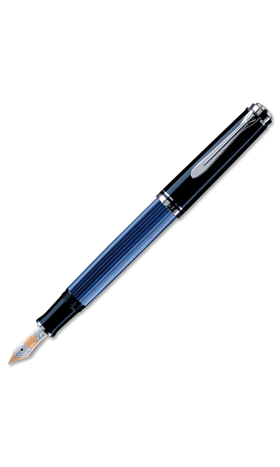 M405 Broad Black/Blue Fountain Pen W/Gift Box