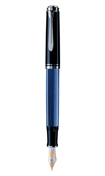 M805 Broad Black/Blue Fountain Pen W/Gift Set