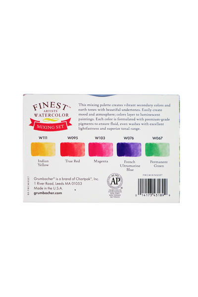 Grumbacher® Finest® Watercolor 5 Piece Mixing Set, 14ml