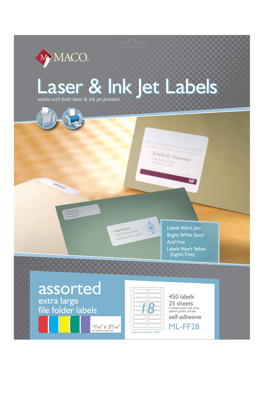 Maco Laser & Inkjet Printer Labels – Chartpak Factory Store