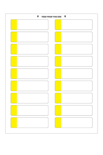 Laser/Ink Jet Assorted Color Extra-Large File Folder Labels, 15/16" x 3-7/16", 30/Sheet, 450 Labels/Pk