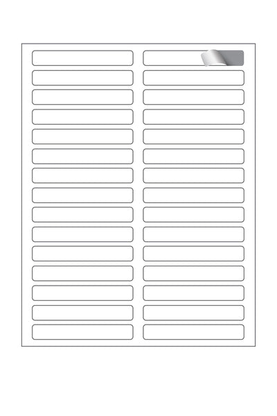 Laser/Ink Jet White File Folder Labels, 2/3" x 3-7/16", 30/Sheet, 1500 Labels/Pk