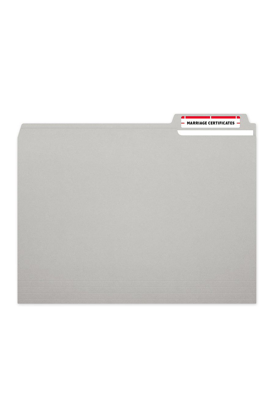 Laser/Ink Jet Red File Folder Labels, 2/3" x 3-7/16", 30/Sheet, 1500 Labels/Bx