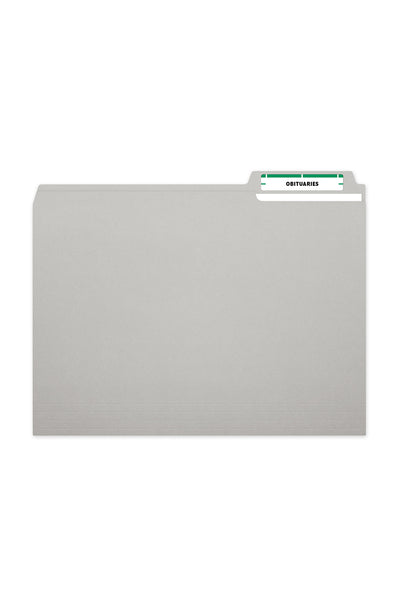 Laser/Ink Jet Green File Folder Labels, 2/3" x 3-7/16", 30/Sheet, 1500 Labels/Bx