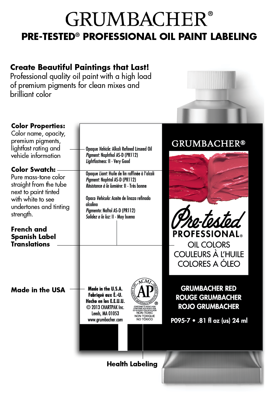 Grumbacher® Pre-tested® Nature Tutorial Set, 37 ml.