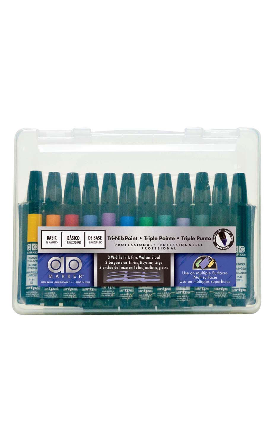 Chartpak Chartpak® AD® Marker Basic Set, 12 Markers – Chartpak Factory Store